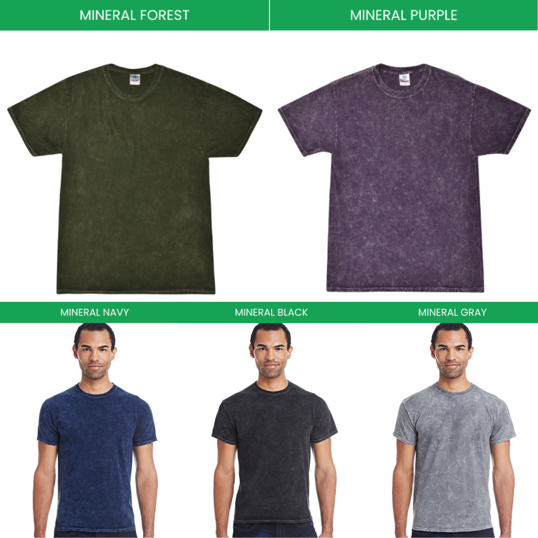 Mineral Wash T shirt Color Chart - Kaiju No. 8 Store