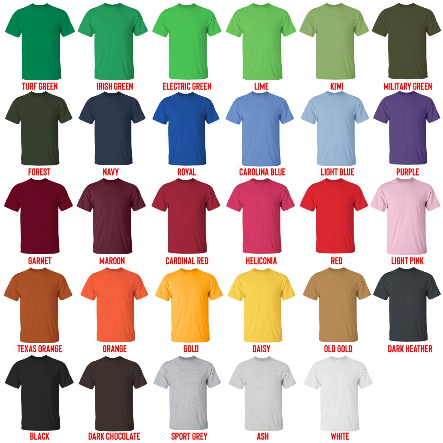 t shirt color chart - Kaiju No. 8 Store