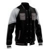 Anti Kaiju Defense Force KN8 Varsity Jacket F LEFT Mockup - Kaiju No. 8 Store