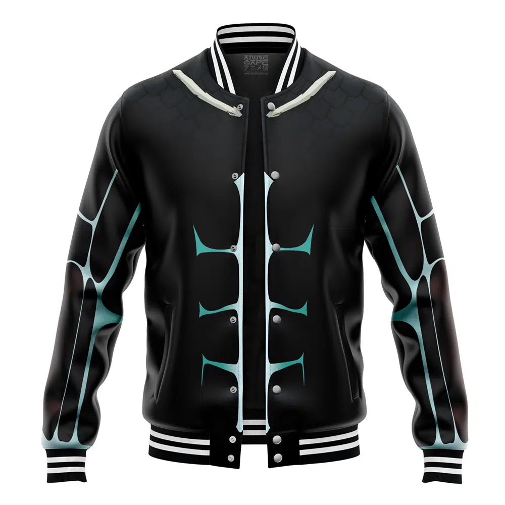 Kaiju Form Kaiju No.8 Varsity Jacket 3L FRONT Mockup - Kaiju No. 8 Store