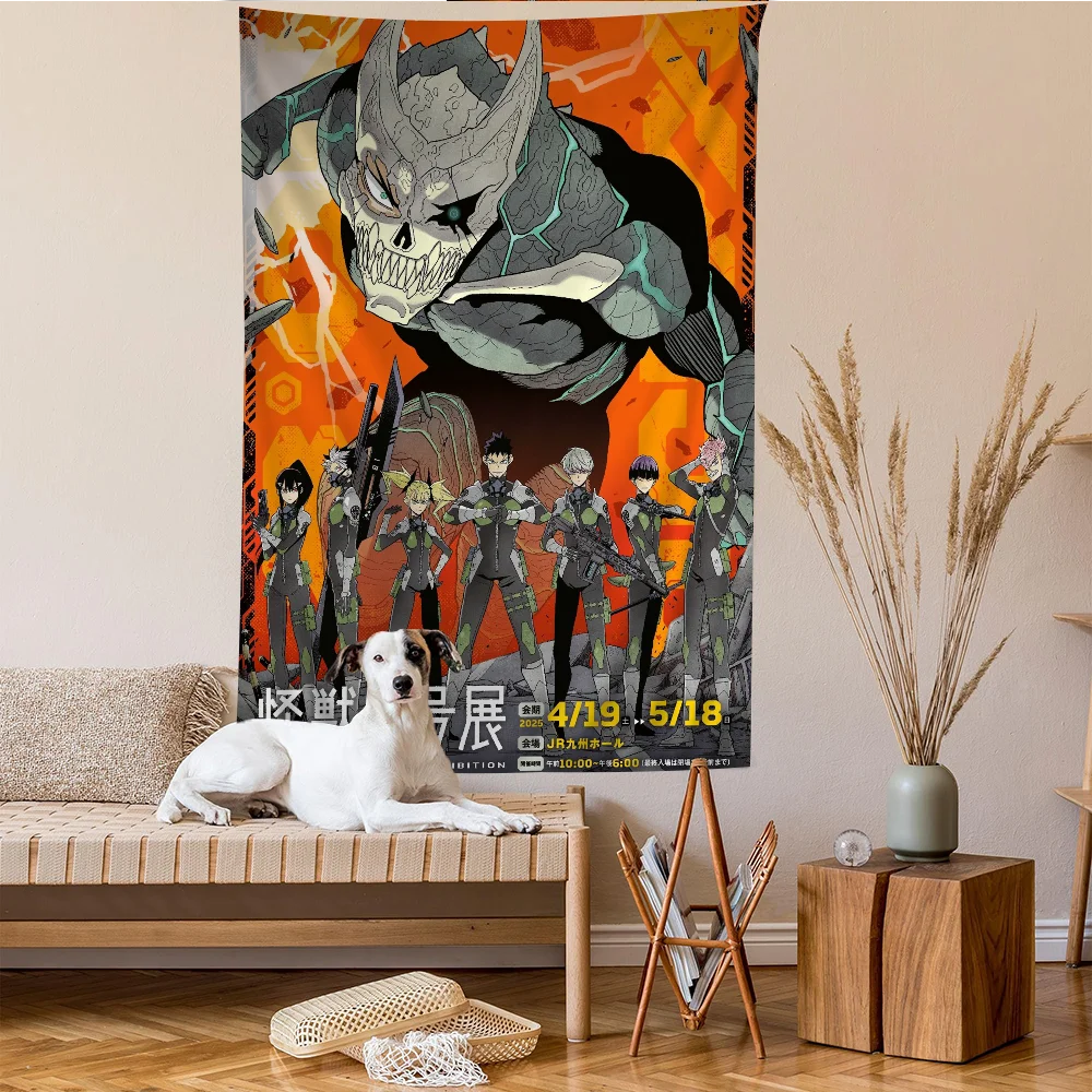 Kaiju No.8 Kafka Hibino With Orther Characters Tapestry