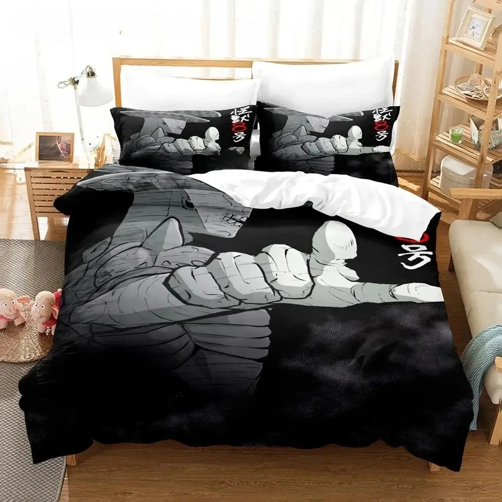 Kaiju No 8 Black And White Bedding Set
