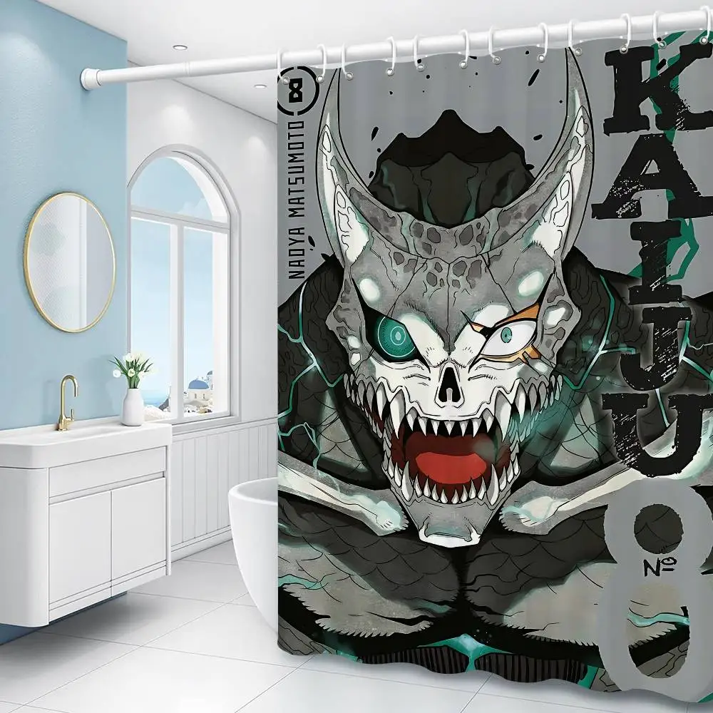 Anime Kaiju No.8 Furry Monster Shower Curtain
