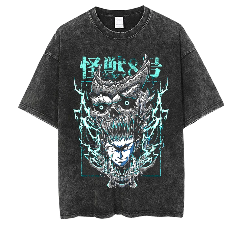 Fearsome Monster Kafka Kaiju No.8 Wash  T-shirt