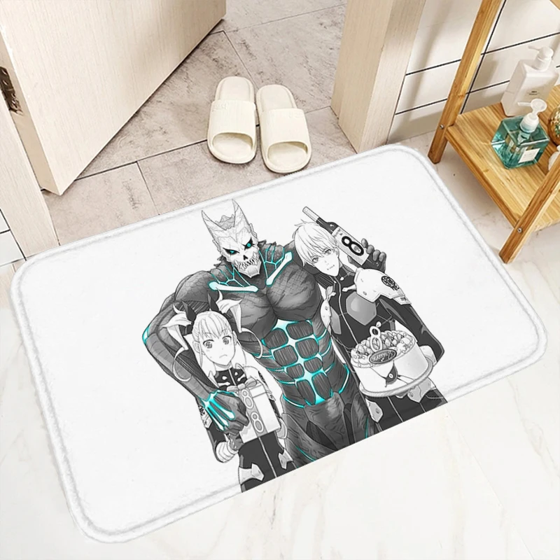 Kaiju No. 8 Black And White Bath Mat