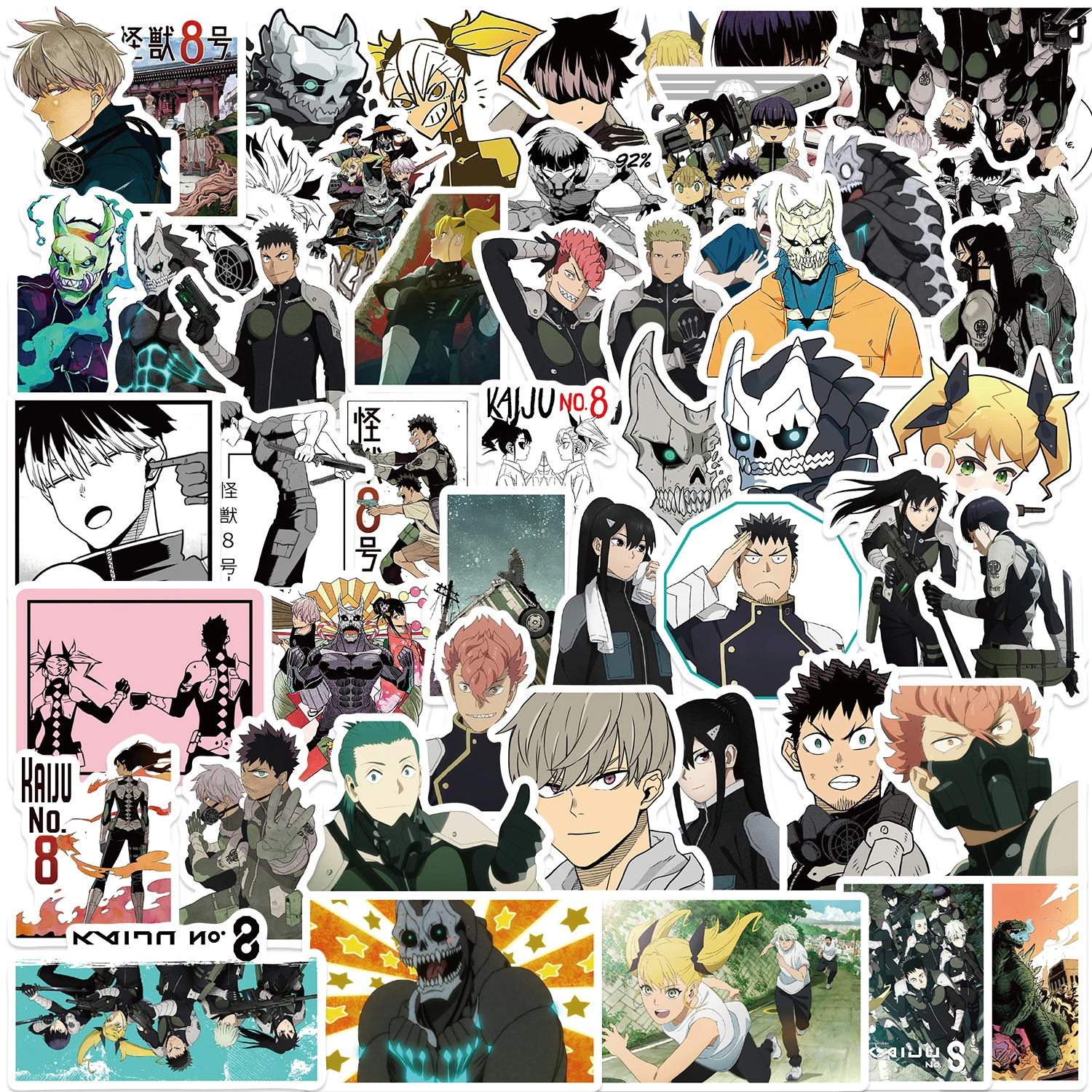 50pcs Kaiju No 8 Anime Stickers Cartoon Stickers