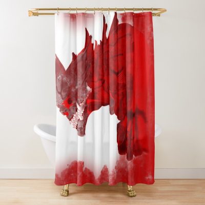 Kaiju No. 8 Kafka Hibino Red Design Shower Curtain