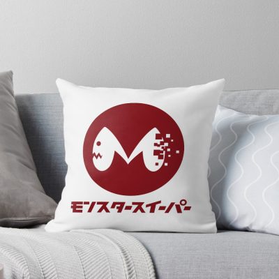 Kaiju No. 8 Monster Cleaner Logo Throw Pillow