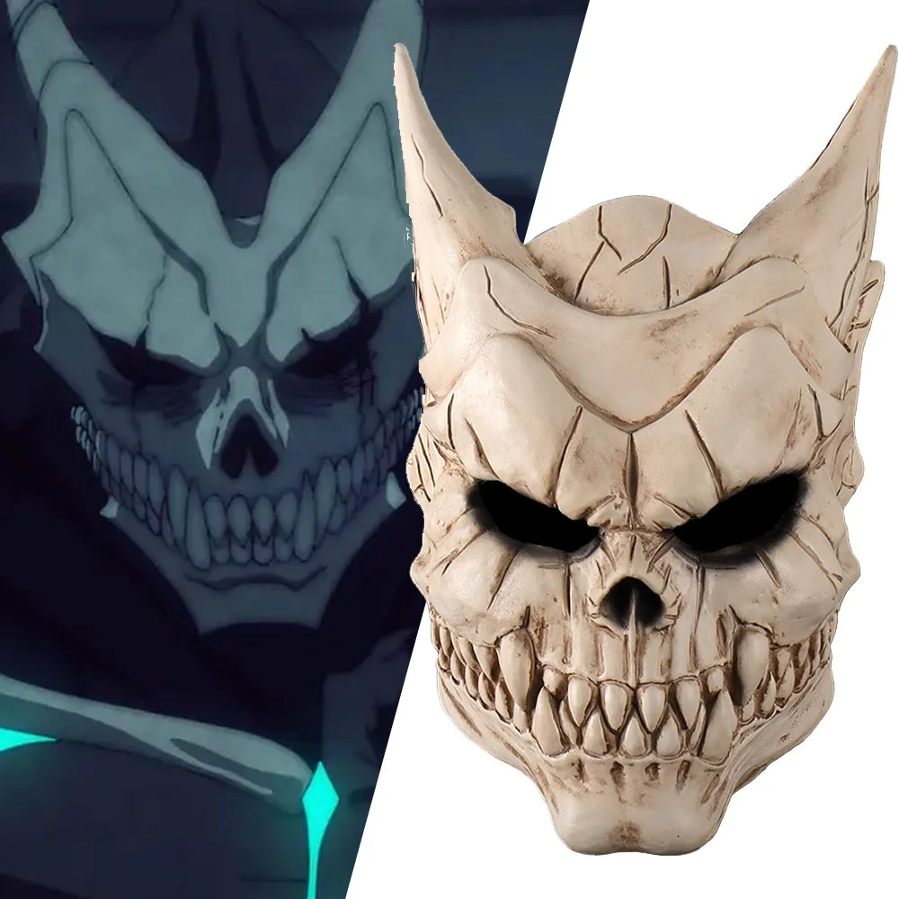 Japan Kaiju No 8 Kafka Hibino Mask Demon Skull Adult Latex Helmet Cosplay